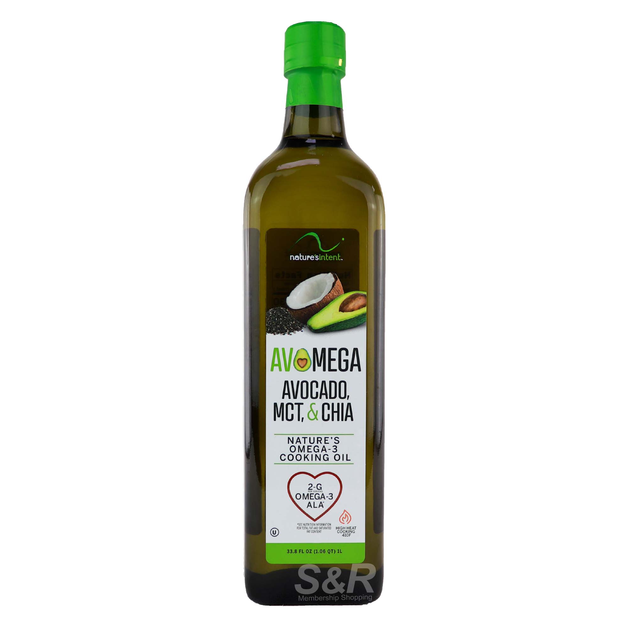 Nature's Intent Avomega Avocado, MCT, & Chia Cooking Oil 1L